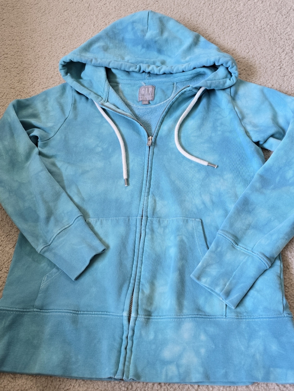 GAP Oversized XS Tie Dye Mermaid Zip Hoodie